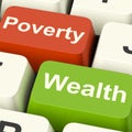 Poverty And Wealth Computer Keys Showing Rich Versus Poor Royalty Free Stock Photo