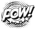 Pow Comic Text On Dotted Background