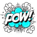 Pow Comic Text On Dotted Background