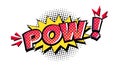 POW Comic Text with Dynamic Punch Effect, Pop Art, vector design Generative AI Royalty Free Stock Photo