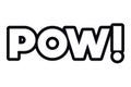 Pow comic words isolated icon Royalty Free Stock Photo