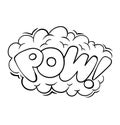 POW! explosion comic style superhero lettering Royalty Free Stock Photo