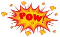 POW! wording sound effect set design for comic Royalty Free Stock Photo