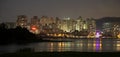 Powai at night seen over the lake Royalty Free Stock Photo