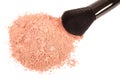 Powder blush and black makeup brush Royalty Free Stock Photo