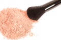 Powder blush and black makeup brush Royalty Free Stock Photo