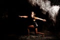 Powder contemporary dancer lowkey Royalty Free Stock Photo