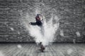 Powder explosion motion dance Royalty Free Stock Photo