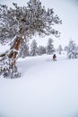 Powder day at Bogus Basin ski area in Boise, Idaho Royalty Free Stock Photo