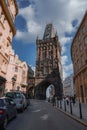 Powder Gate Tower in the old town of Prague.