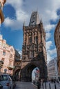 Powder Gate Tower in the old town of Prague.
