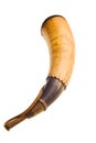Powder horn isolated Royalty Free Stock Photo