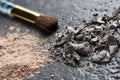Powder makeup and brush