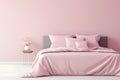 Powder Pink Interior Design With Pink Bedsheets