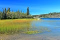 Powder Point Territorial Park with Prelude Lake on Canadian Shield, Northwest Territories, Canada Royalty Free Stock Photo