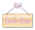 Powder Room Isolated Wooden Sign