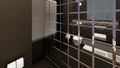 Powder room luxury interior design perspective view