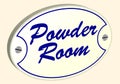 Powder Room Porcelain Plaque