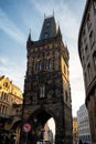 The Powder Tower or Powder Gate in Prague Royalty Free Stock Photo