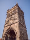 The Powder Tower or Powder Gate is a Gothic tower in Prague, Czech Republic. Royalty Free Stock Photo