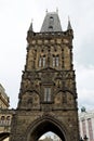 Powder Tower, a high Gothic tower in Prague, Czech Republic Royalty Free Stock Photo