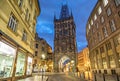 The Powder Tower - medieval gothic city gate in Prague