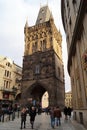 The Powder Tower, one of the original 13 city gates in the Old Town, Prague, Czechia