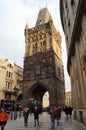 The Powder Tower, one of the original 13 city gates in the Old Town, Prague, Czechia