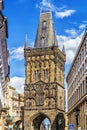 Powder Tower in Prague, Czech Republic Royalty Free Stock Photo