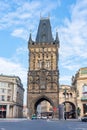 Powder tower Prasna Brana on Republic square, Prague, Czech Republic