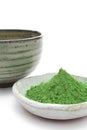 Powdered green tea Royalty Free Stock Photo