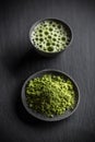 Powdered green tea Royalty Free Stock Photo