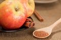 Powdered Nutmeg with apples and cinnamon