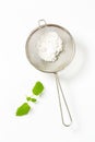 Powdered sugar in a sieve Royalty Free Stock Photo