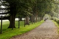 Powdreham Castle park road, Devon, United Kingdom, October 7 2023 Royalty Free Stock Photo