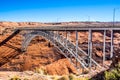 Powell Bridge at Glen Canyon Dam in summer in Arizona Royalty Free Stock Photo