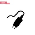 Power adapter icon isolated of flat style. Vector illustration