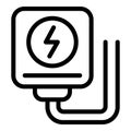 Power adapter icon outline vector. Phone charger