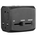 Power adapter portable international black plastic Royalty Free Stock Photo