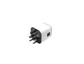 Power adapters for worldwide use, universal adapters on white background