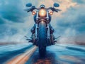 The power of Asphalt: the motorcycle is waiting for its owner and ready for Adventure. Created by AI