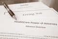 Power of attorney, estate plan and living will