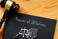 Power of Attorney is shown using the text Royalty Free Stock Photo