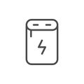 Power bank line outline icon