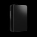 Portable Power Bank for Charging Devices on the Go in Black Plastic Casing Royalty Free Stock Photo
