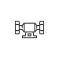 Power Bench Grinder line icon