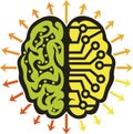 Power brain logo Royalty Free Stock Photo