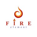 The power of burning fire, nature element vector logo for use in Royalty Free Stock Photo