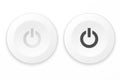 Power button. Realistic power button push. Shut down symbol