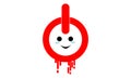 Power button icon, power button character,